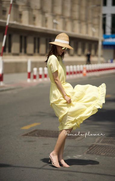  Venus Dress - Đầm xô lụa có tay 2 tầng D232 