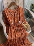  Brocades Dress - Đầm Maxi Hoạ Tiết Thổ Cẩm - D24 