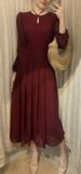  Ciara Dress - Đầm Voan Nổi Tay Dài E87 