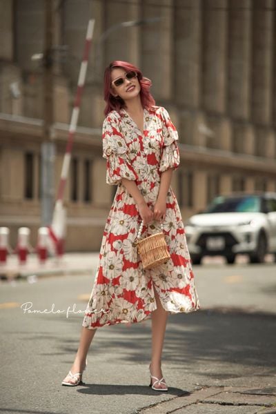 Haisley Dress - Đầm cổ V tay phồng  - D662 