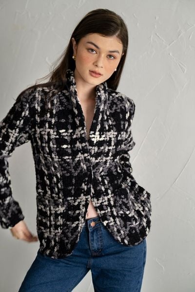 Áo khoác len - Kẻ ô A279 