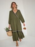  Liliana Dress - Đầm thổ cẩm viền trắng D597 