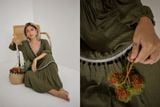  Liliana Dress - Đầm thổ cẩm viền trắng D597 