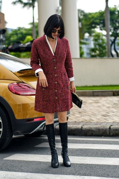  Reece Dress - Đầm Tweed Sơ Mi D748 