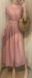  Maddison Dress - Đầm cổ tròn, dây quấn eo liền D022 