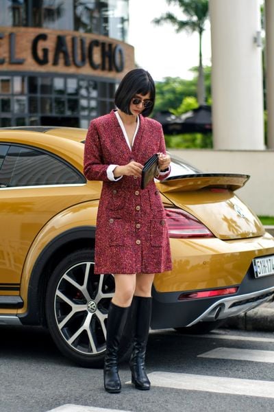  Reece Dress - Đầm Tweed Sơ Mi D748 