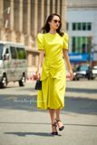  Megan Dress - Đầm công sở cổ V tay phồng - D750 