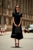  Megan Dress - Đầm công sở cổ V tay phồng - D750 