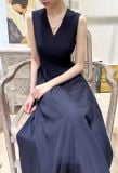  Ela Dress - Đầm Midi Cổ V Xếp Ly V09 