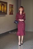  Elia Dress - Đầm Đuôi Cá Cổ Vest Thanh Lịch D011 