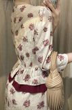  Aurora Dress - Đầm tay lửng in hoa L64 