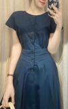  Michelle Dress - Đầm Tay Ngắn Một Hàng Nút L56 