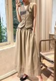  Reine Set - Set áo linen và chân váy L028 