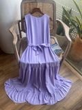  Emma Dress - Đầm xô lụa sát nách tím D53 