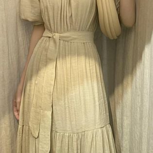  Laurel Dress - Đầm xô lụa trễ vai trắng D71 