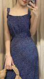  Madeline Dress - Đầm midi hai dây nhún bèo D191 