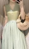  Ela Dress - Đầm Midi Cổ V Xếp Ly V09 