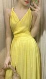 Lillie Dress - Đầm Xoắn Vai Xẻ Tà E291 