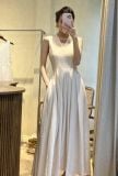  Ela Dress - Đầm Midi Cổ V Xếp Ly V09 