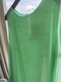  Ana Dress - Đầm xô lụa sát nách xanh lá D46 