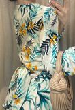  Zayla Set -Set áo chân váy hoa lá S18 S19 