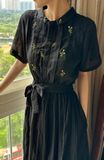 Nami Dress - Đầm Cổ Sen Thêu Tay E79 