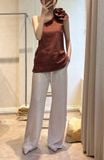  Doris Set - Set áo hoa lớn và quần linen 