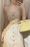  Aylin Dress - Đầm linen in hoa Lilac 2 dây D336 