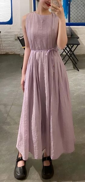  Kahi Dress - Đầm Sát Nách Xếp Ly Lớn E17 