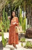  Brocades Dress - Đầm Maxi Hoạ Tiết Thổ Cẩm - D24 