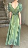  Helena Dress - Đầm Hoa Hồng Tay Phồng Q1013 