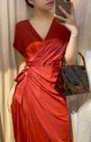  Elly Dress - Đầm Lụa Cổ V - E42 