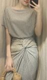  Mary Set - Set Áo Và Chân Váy Xoắn Eo L03 