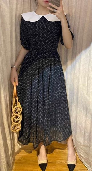  Katy Dress - Đầm Chấm Bi Tay Ngắn E04 