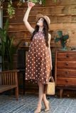  Vivian Dress - Đầm Sát Nách Hoạ Tiết Chấm Bi D932 