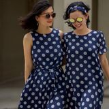  Charli Dress - Đầm midi voan chấm bi tay ngắn D176 