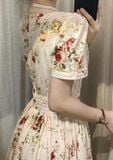  Lydia Dress - Đầm Bông Cổ Điển Tay Ngắn 