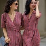  Danna Dress - Đầm sơ mi họa tiết ô vuông đỏ D204 