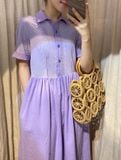  Faith Dress - Đầm ren phối cổ sơ mi D574 