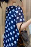  Charli Dress - Đầm midi voan chấm bi tay ngắn D176 