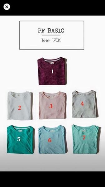  Áo thun tay ngắn form rộng trơn A142 -> A148 