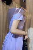  Ellis Dress - Đầm cổ vuông, hàng cúc phía trước L120 