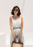  Áo linen 2 dây hàng cúc giữa A115 A116 
