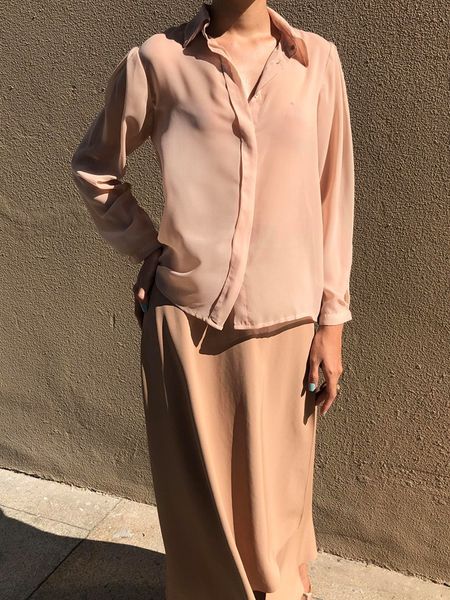  Áo sơ mi kem trơn A97 