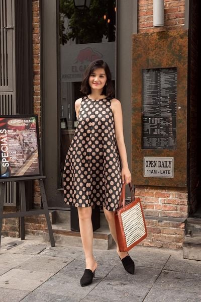  Gwendolyn Dress - Đầm chấm bi sát nách suông D283 D561 