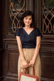  Áo linen đắp chéo quấn dây thắt eo A110 A111 