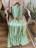  Calista Dress - Đầm xô lụa xếp ly ngực D743 
