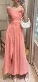  Lillie Dress - Đầm Xoắn Vai Xẻ Tà E291 