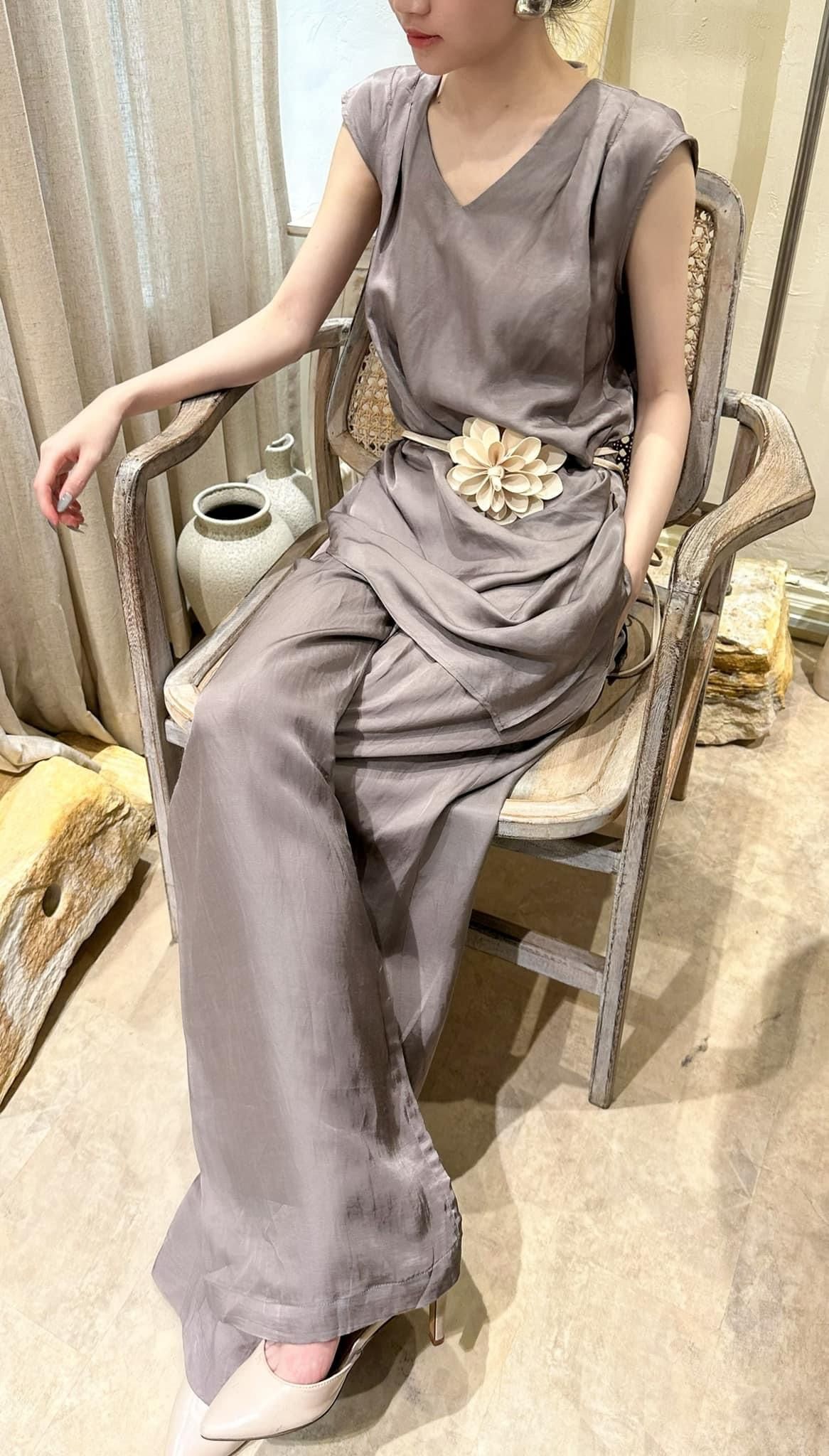  Myrna Set - Set Áo Và Quần Dài Lụa 