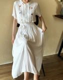  Nami Dress - Đầm Cổ Sen Thêu Tay E79 